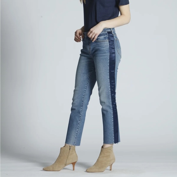 DRIFTWOOD Candace Crop Straight Blue Satin Stripe - Picture 10 of 10